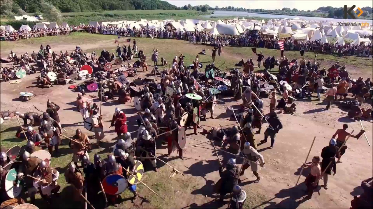 Bitwa Wojów - Wolin 2017 / dron/ Viking's Fight Wolin - dron
