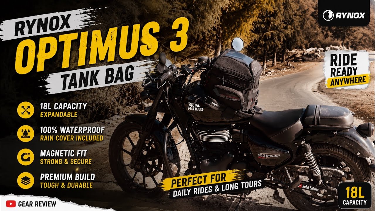 Best Tank Bag For Metalic or Non Metalic Tank Bag | RYNOX OPTIMUS 3 TANK BAG.| Rohitsalaria 