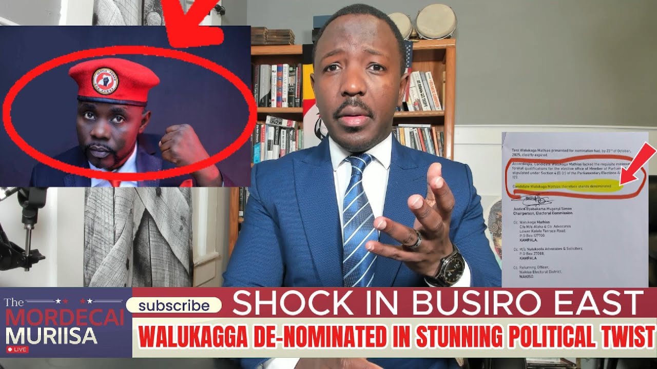 Shock in Busiro East: Walukagga De-Nominated in Stunning Political Twist.