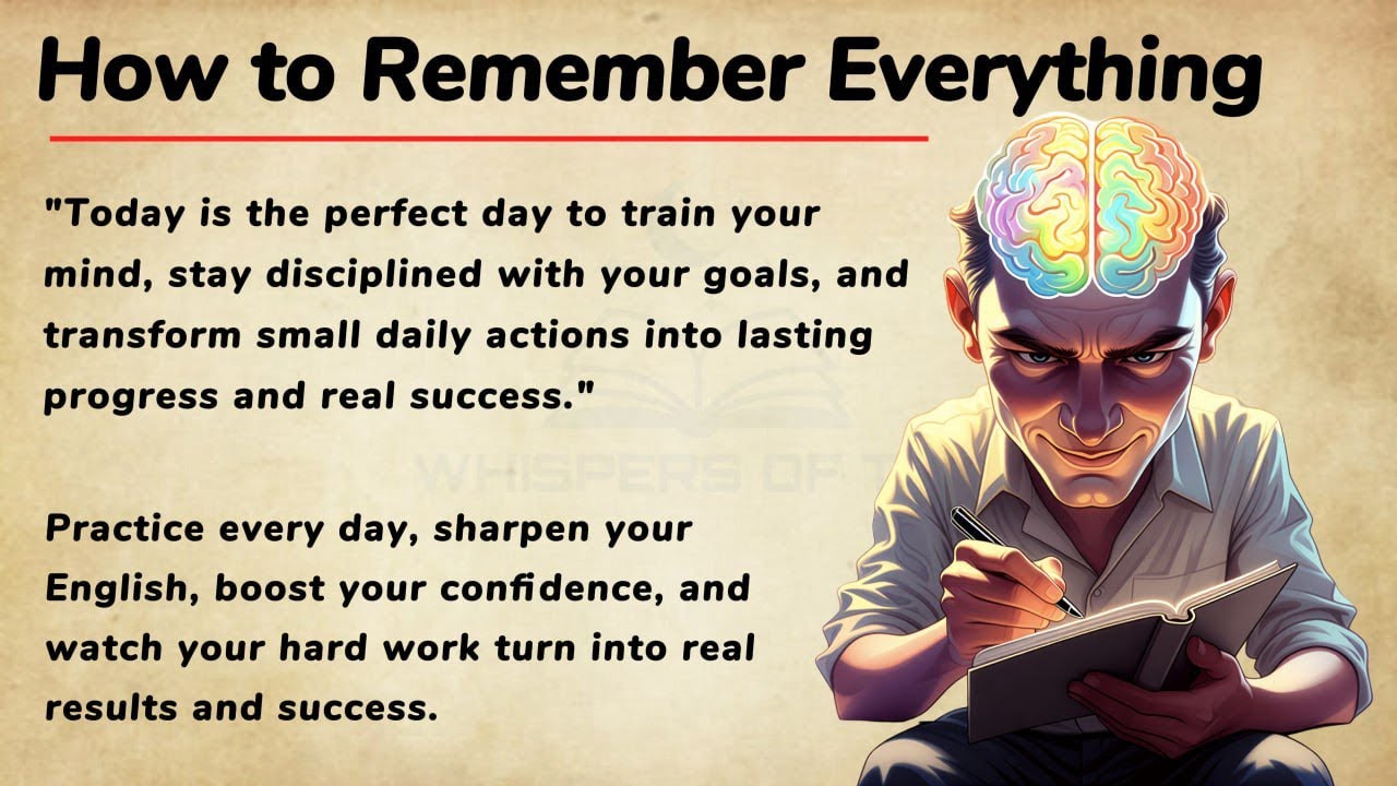 How to Remember Everything - Boost Your Memory | Graded Reader |  Improve Your English ✅
