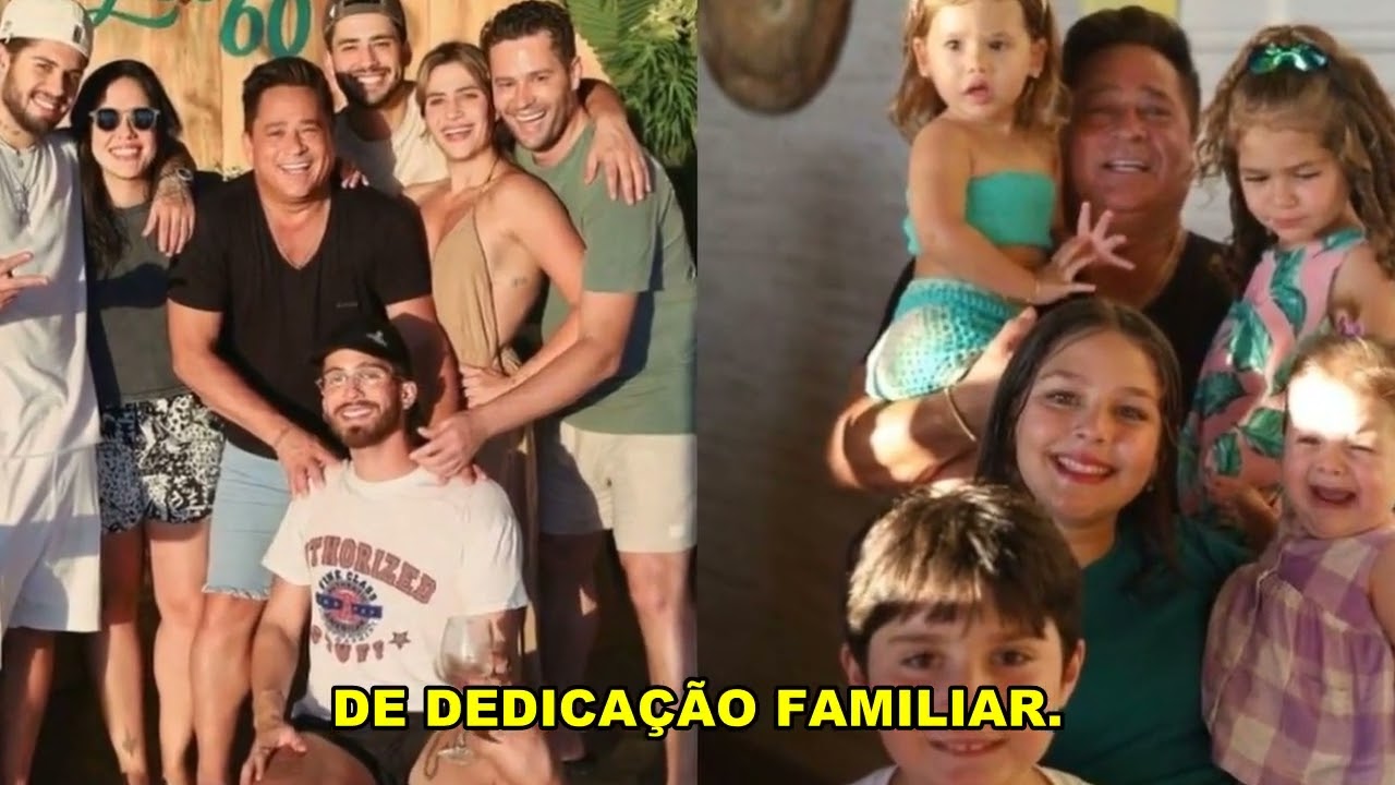 Poliana Rocha e Leonardo aproveitam piquenique com os netos