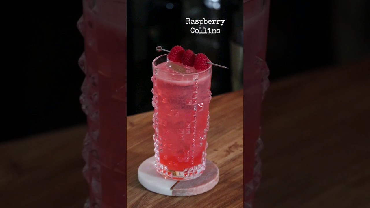 Raspberry Collins #GinCocktail