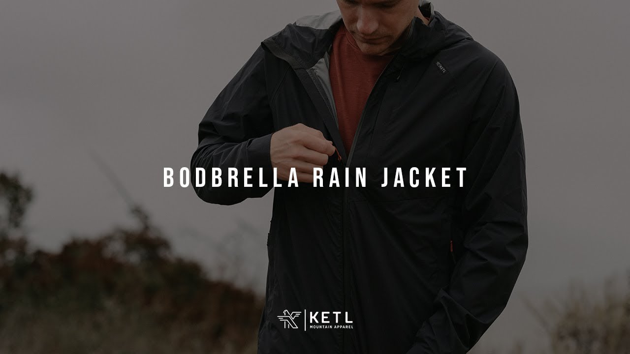 KETL BodBrella Rain Jacket: Lightweight Rain Shell - Waterproof, Breathable, Packable Men's Stretchy