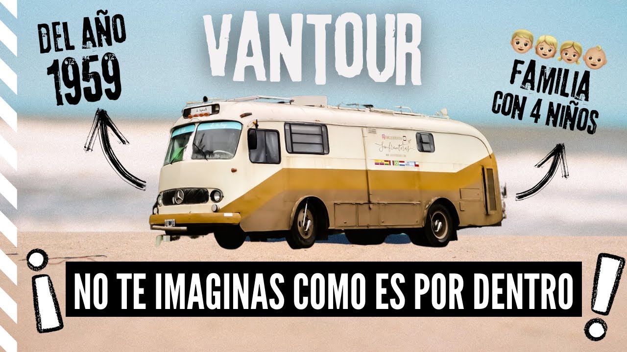 💥 ¡AQUI VIVIMOS 6 ! 🤯 VANTOUR   MOTORHOME DE 1956 VISTA COMPELETA A NUESTRA CASA RODANTE