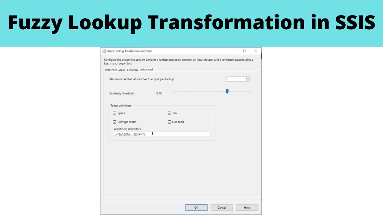 40 Fuzzy Lookup Transformation in SSIS