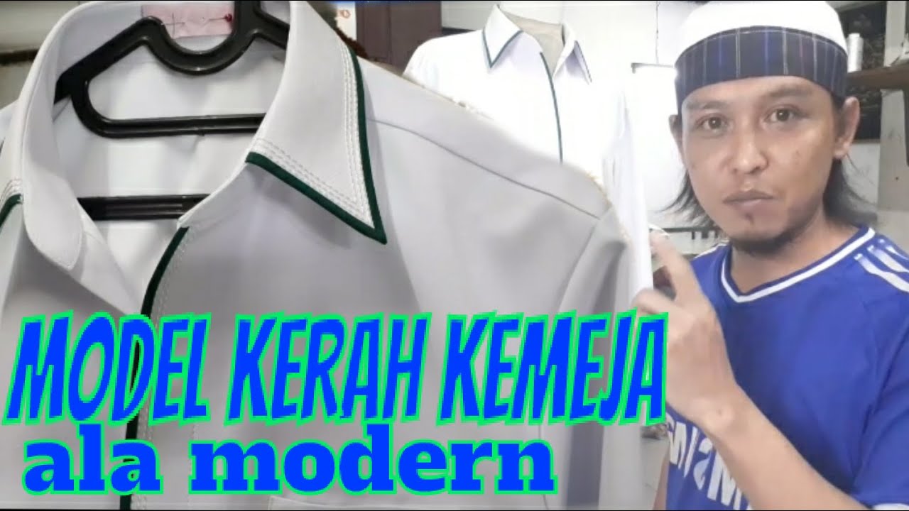 Cara menjahit kerah kemeja kombinasi lis kecil