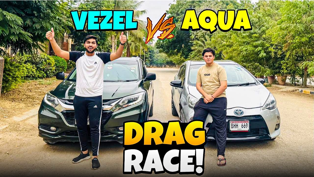 Vezel Vs Aqua ki Drag race kon jeetey ga ?🏁🚗😱