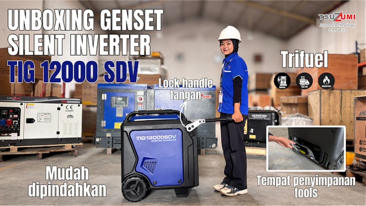 Genset 12 KVA Bisa 3 Bahan Bakar?! Tsuzumi TIG 12000 SDV Bikin Kaget! | 0878-0104-0101