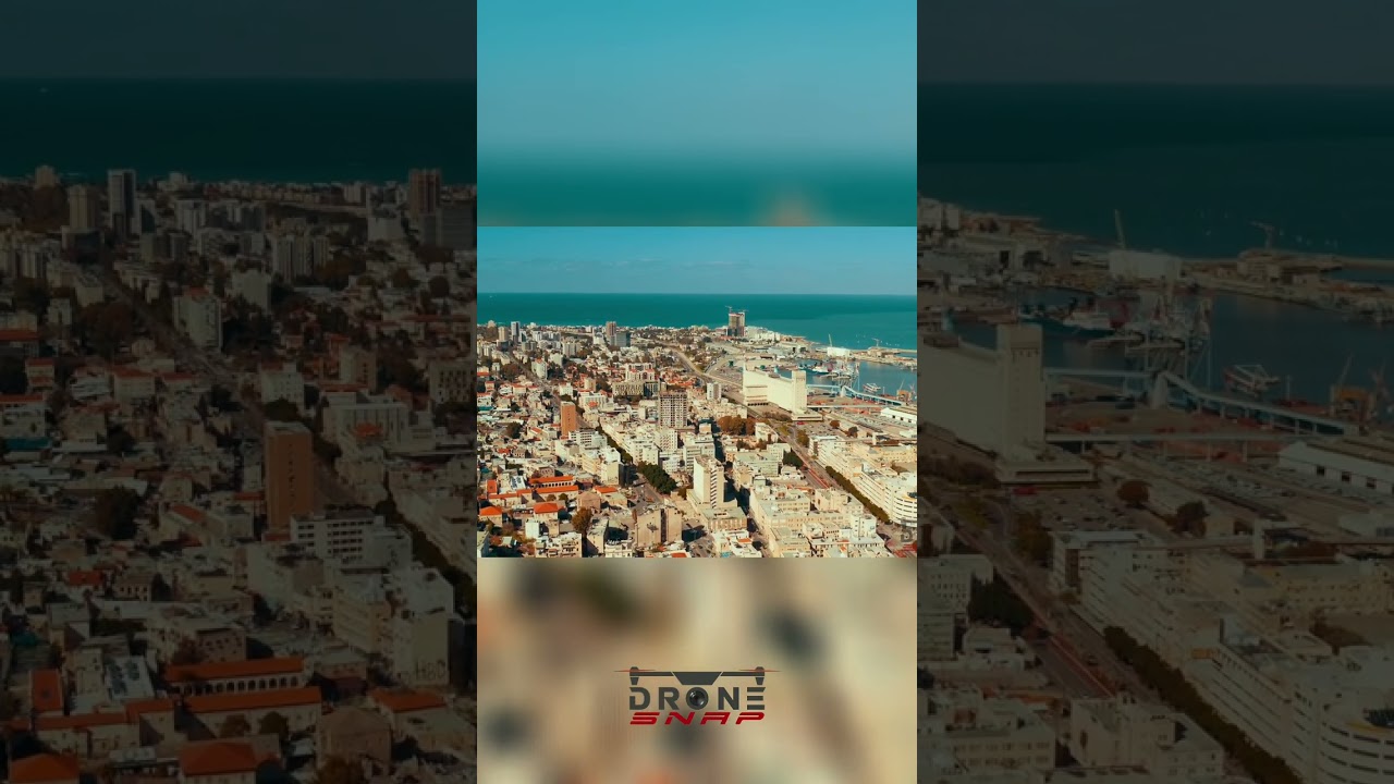 Haifa from the Sky: Stunning Drone Views of 🇮🇱 Israel&rsquo;s Coastal Beauty  #shorts