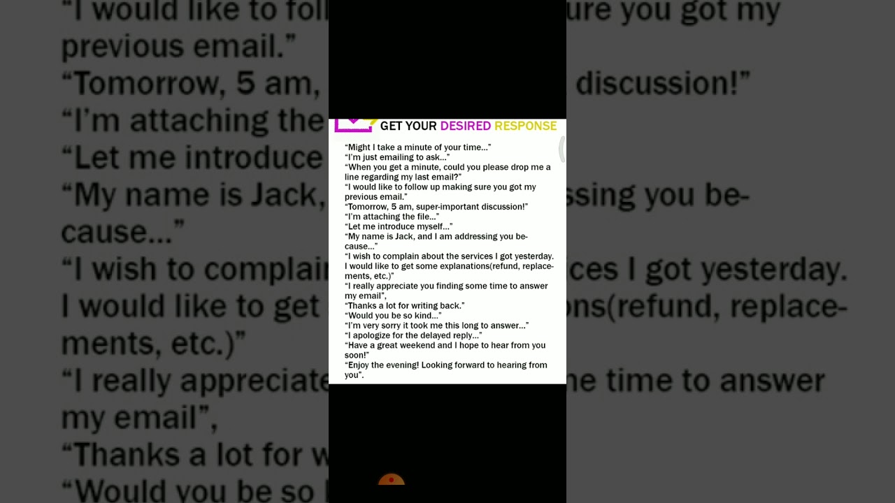 Get desired response