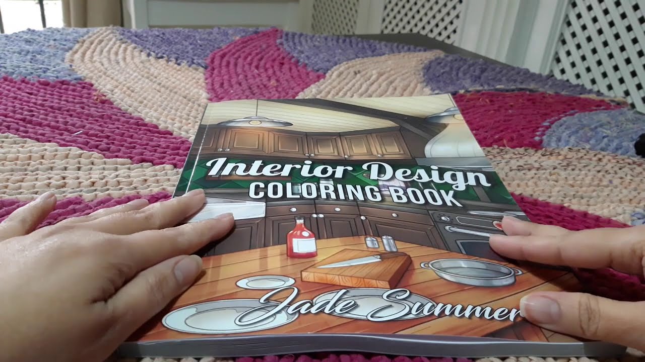 INTERIOR DESIGN COLORING BOOK  JADE SUMMER  ADULT COLOURING - INDIAN COLOURIST