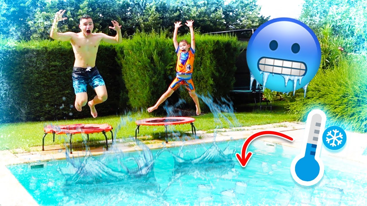 LE DERNIER À SAUTER DANS LA PISCINE FROIDE A PERDU !