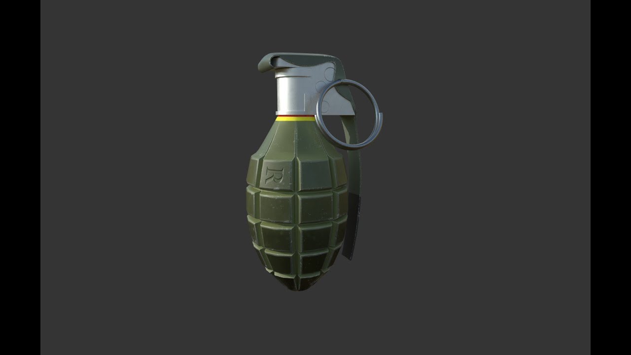 Grenade Modeling Timelapse in Maya