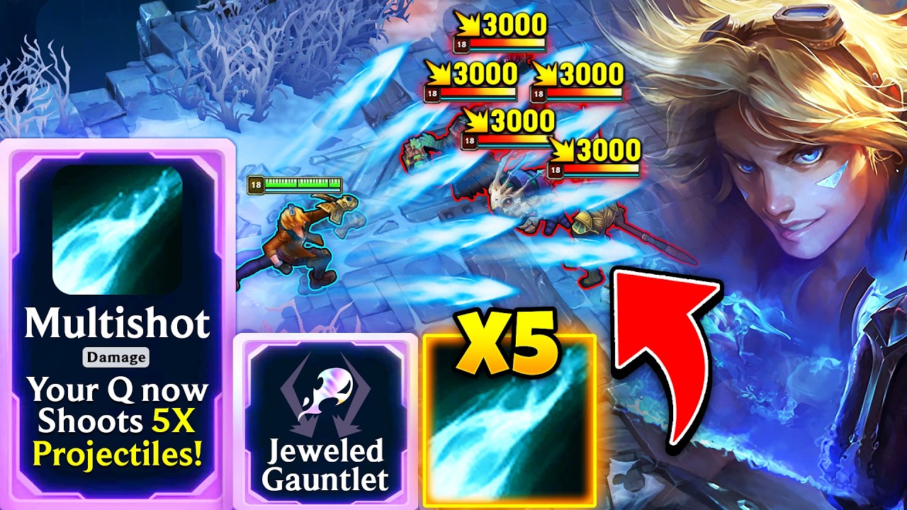 1 in a Million Odds God Roll Ezreal: Multishot Jeweled Gauntlet Q Spam