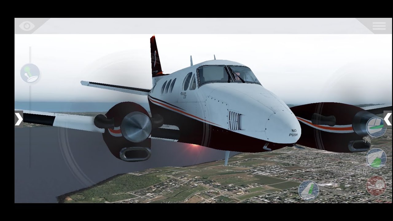 King Air C90 ( Free flight start up, navigation, landing using ILS and GPS setup- Xplane mobile)!!!