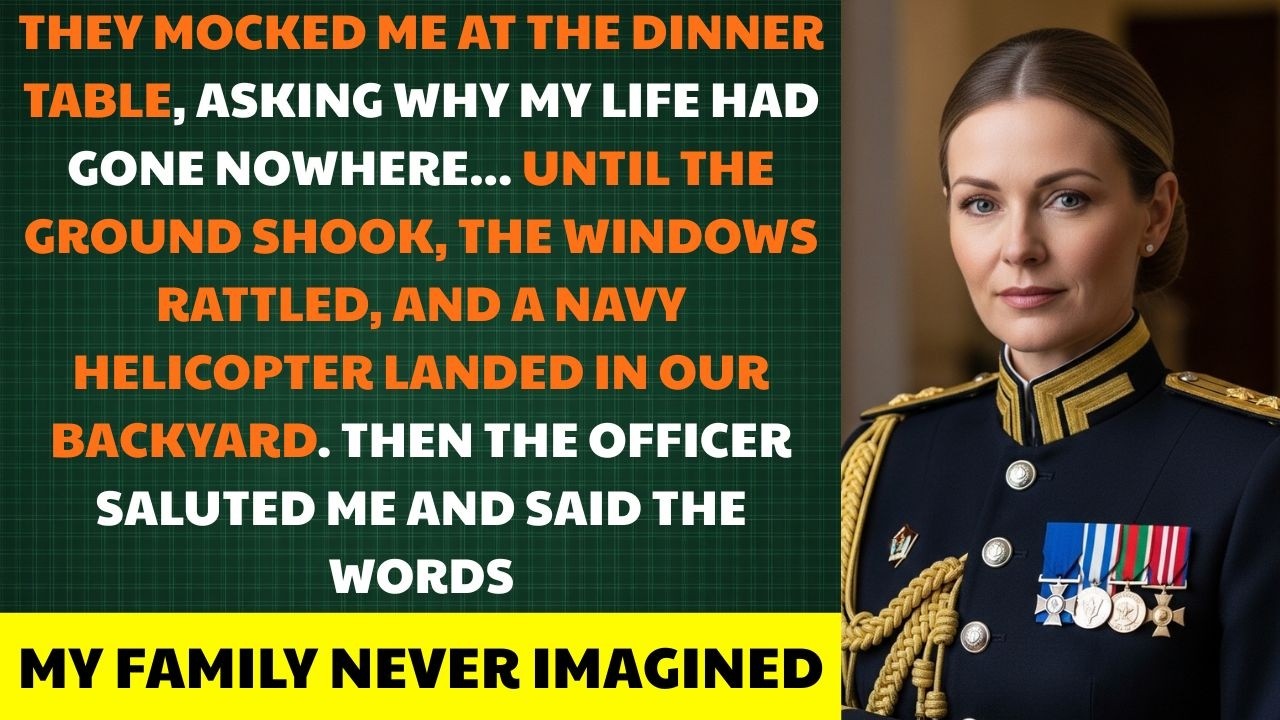 They Mocked Me at the Dinner Table — Then the Helicopter Landed “Admiral, We Need You Immediately ”