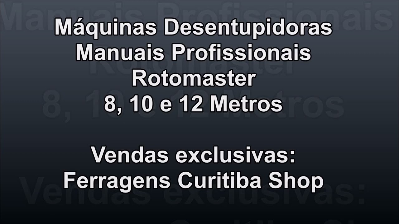 máquinas desentupidora manual Rotomaster  12 metros