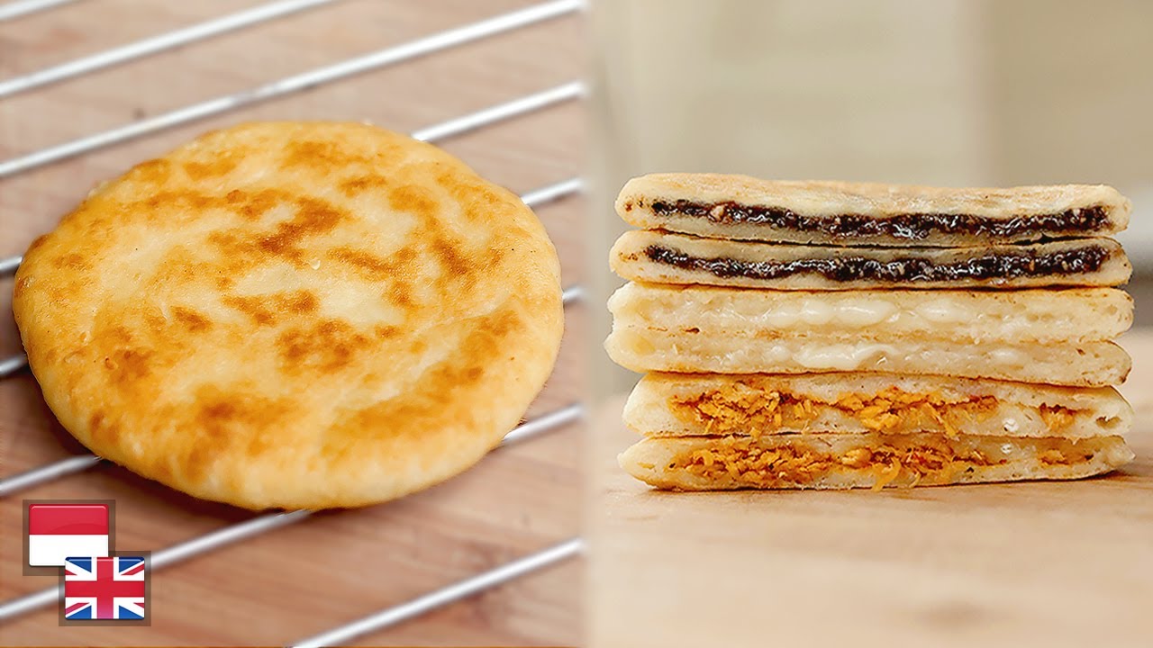 Resep HOTTEOK Original, Keju & Ayam Pedas: 100% Bahan Lokal [Crispy Pancake Korea]