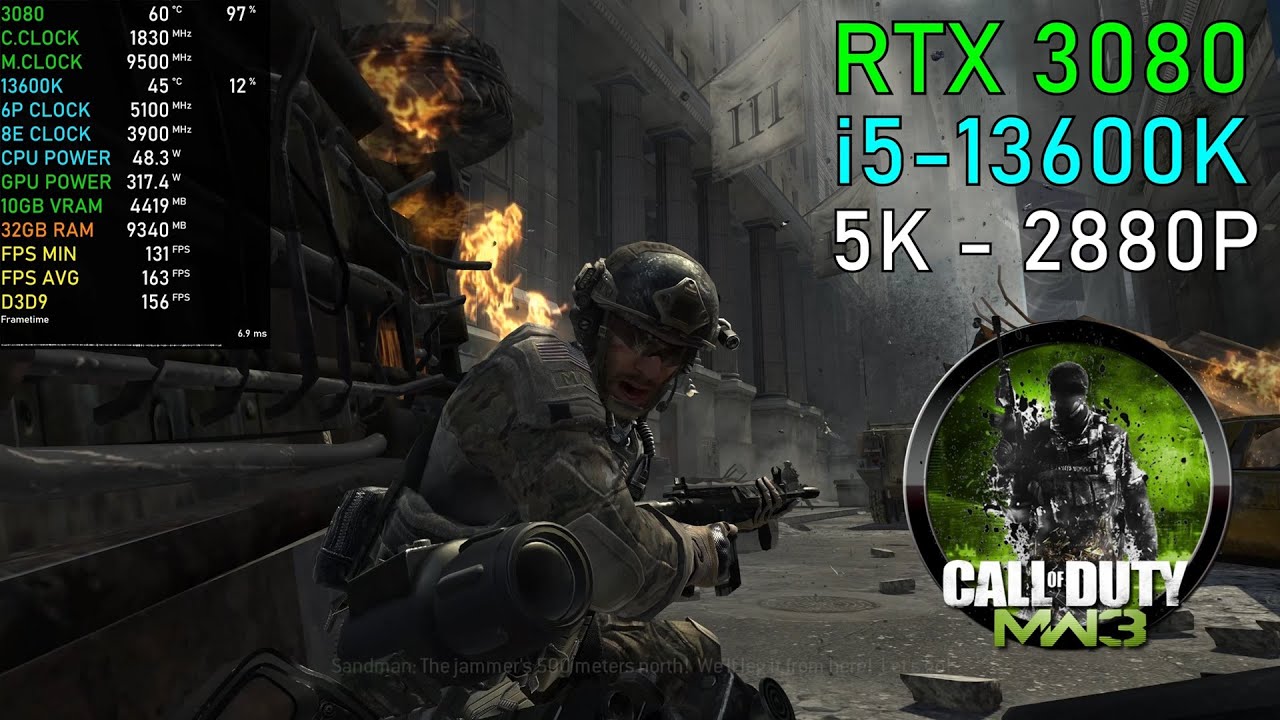 Call of Duty Modern Warfare 3 (2011): RTX 3080 | Ultra - 5K 2880P