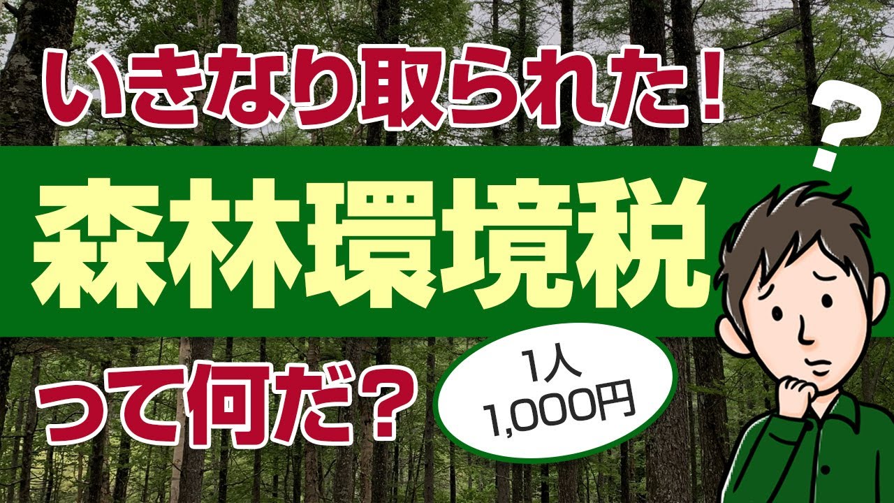 森林環境税って何？いきなり取られた謎の税金をわかりやすく解説します