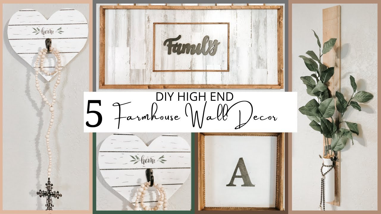 DIY HIGH END FARMHOUSE DECOR | FARMHOUSE WALL COLLAGE | DIY DECOR YOU CAN SELL | DOLLAR TREE DIY