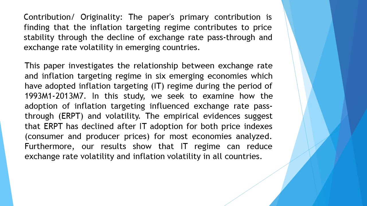 The Relationship Between Exchange Rate and Inflation Targeting in Emerging Countries  AEFR 711 1028