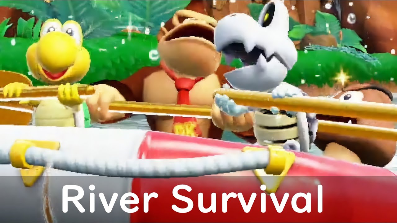 Super Mario Party River Survival Dry Bones with Koopa Troopa Goomba and Donkey Kong