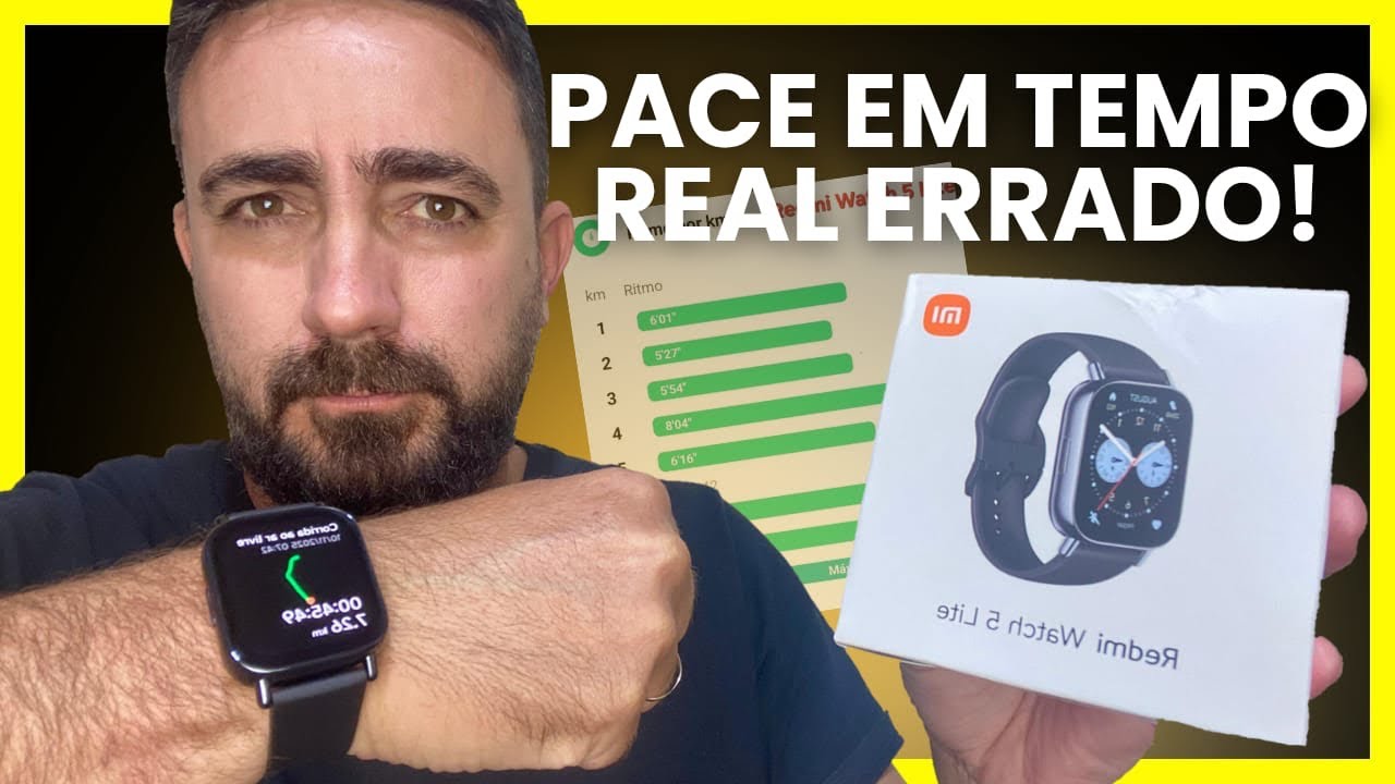 SMARTWATCH REDMI WATCH 5 LITE COM GPS MARCANDO O RITMO ERRADO NA CORRIDA! É DEFEITO, VEJA O TESTE!