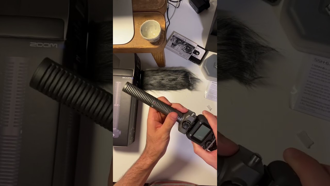Unboxing and installing the Zoom SSH-6 stereo shotgun mic capsule + hairy windscreen