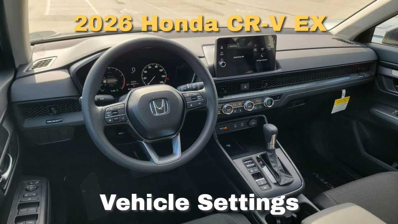 Honda CRV EX 2026 Vehicle Settings Tutorial: Everything you need to KNOW!