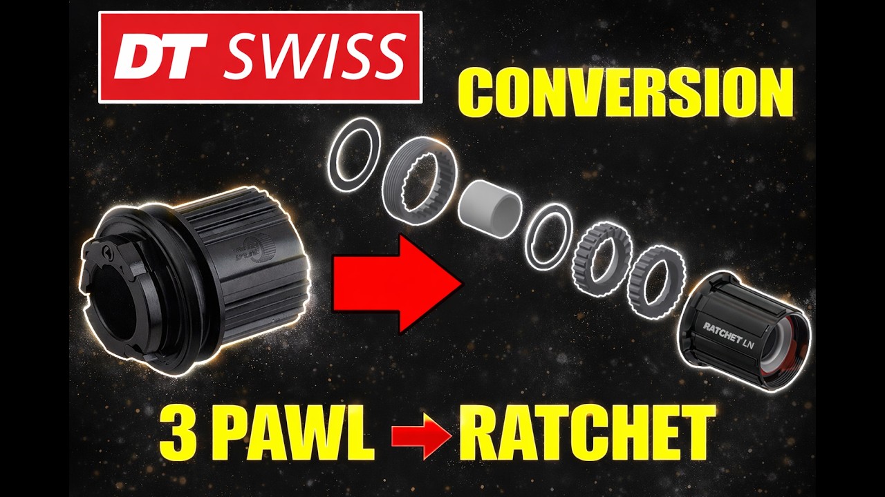 CONVERSION DT Swiss 3 PAWL TO RATCHET LN  || TUTORIAL + RATCHET 18/36/54T SOUND