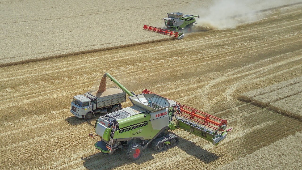 2x CLAAS LEXION 770TT // Žatva pšenice PD Kočovce
