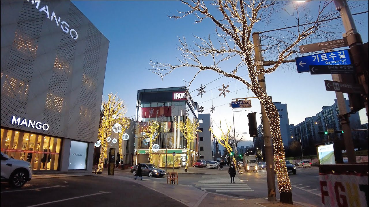 【4K】Прогулка по Сеулу - от Апкучжон Родео до Синса Гаросугил (январь 2021 г.) (EP.83)