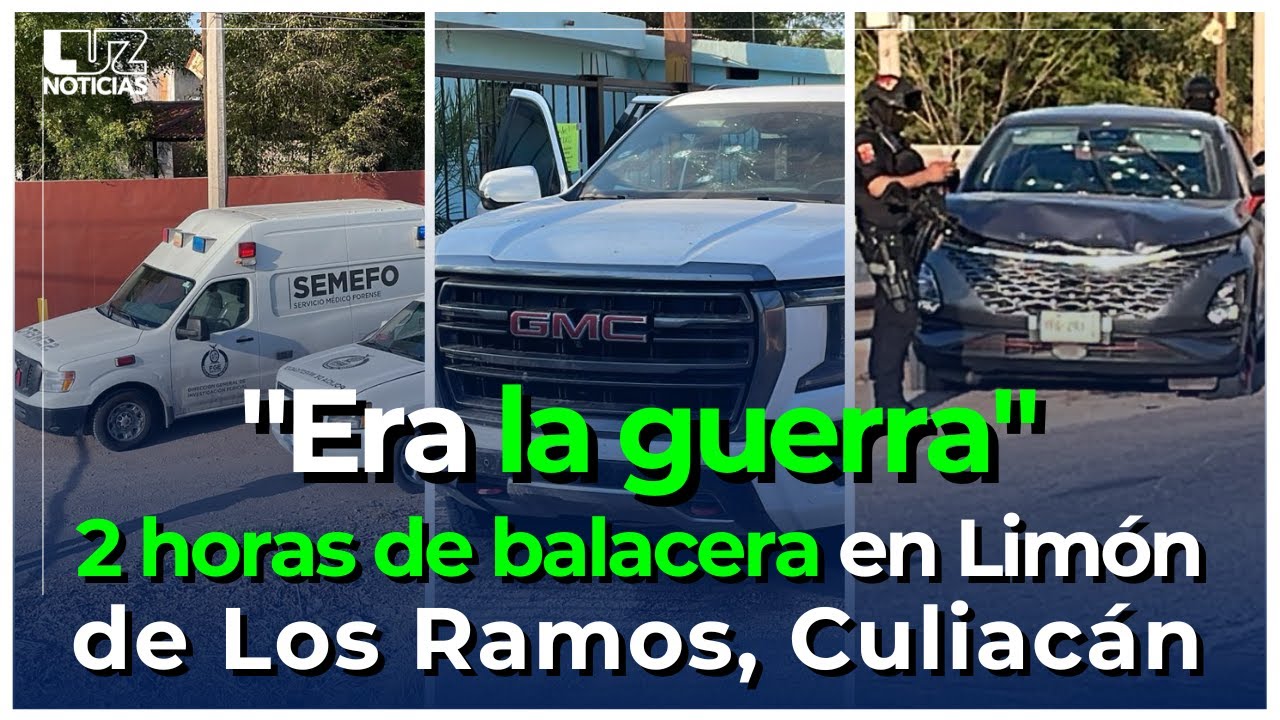&iexcl;2 horas de guerra! Fuerte enfrentamiento en Lim&oacute;n de Los Ramos, Culiac&aacute;n