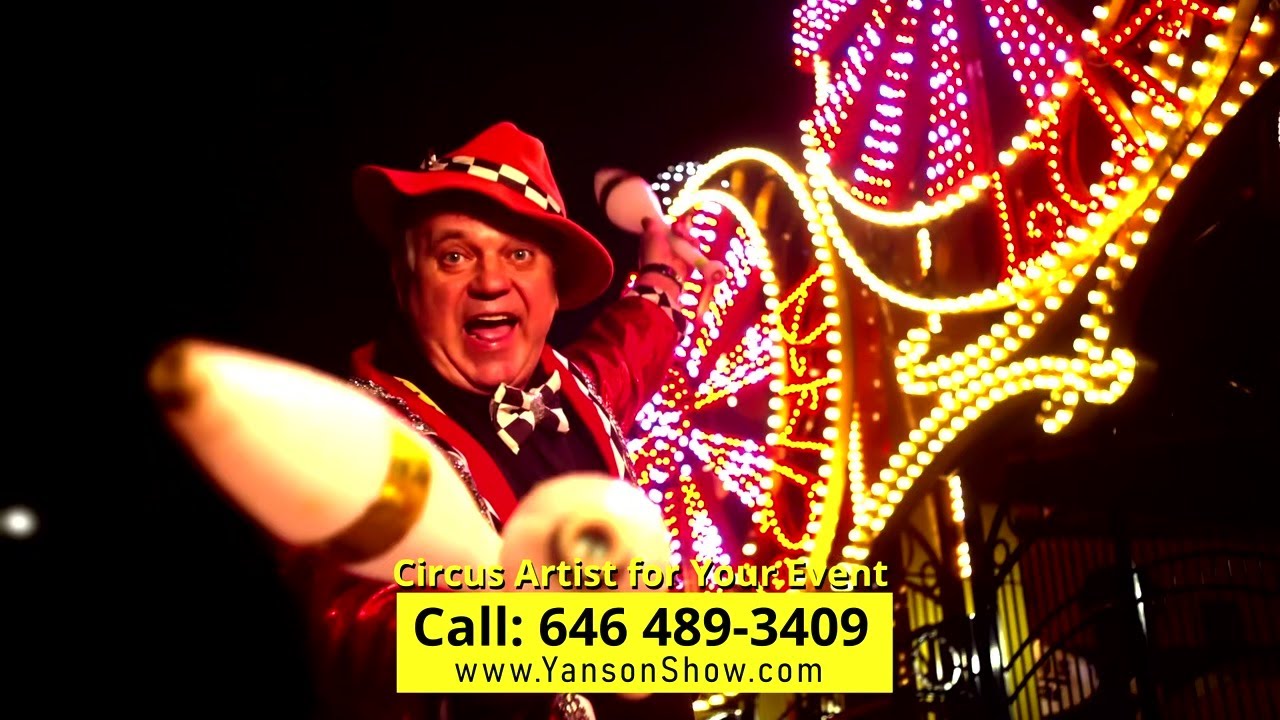 Circus Artist for Your Event 🤡 New York 🥳 Clown for Kids Party 🎅 Promo Andre Yanson