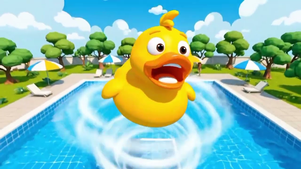 Bebek Kuning Lucu,Yang Menyamar Jadi Hiu..!! ( @DuniaAnimasiku3D )