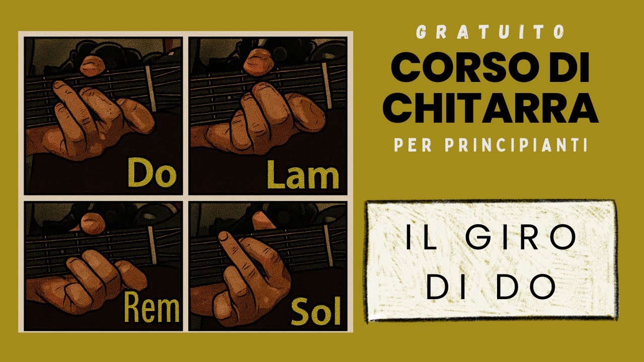 6 - Impara il Giro di DO (con SOL e RE minore) - Corso Base Chitarra per Principianti