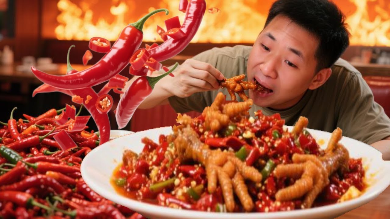 巡辣之旅~挑战爆辣鸡爪终极版，地狱 / 魔鬼 / 天堂三档辣度，一口下去直接辣哭！