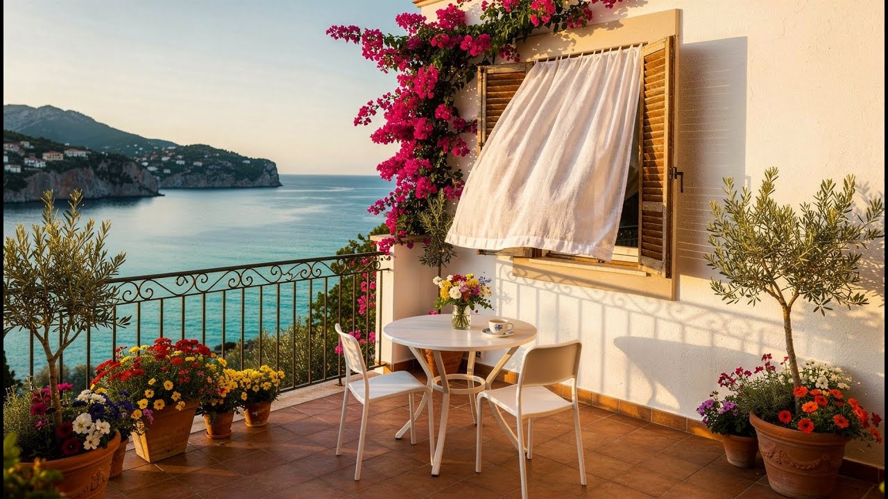 Mediterranean Evening Jazz | Soft Piano, Trumpet & Brushed Drums | Relax & Focus