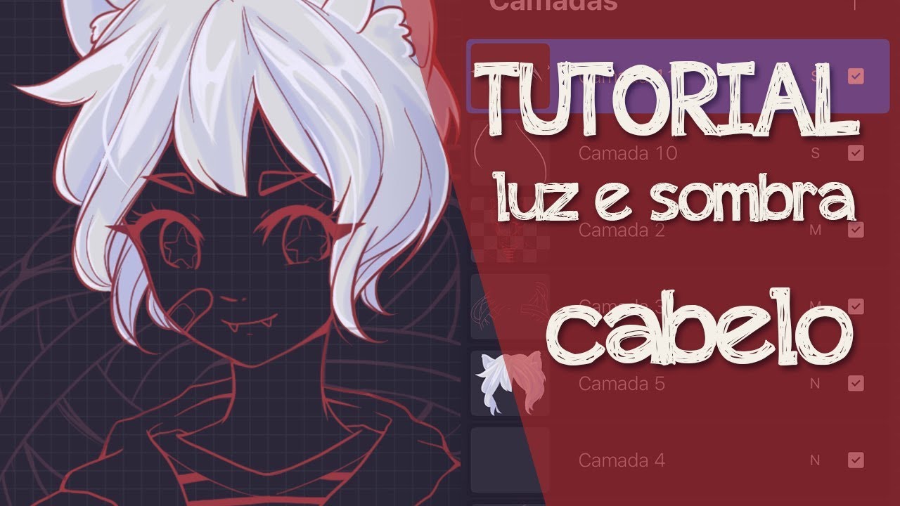 【Tutorial】Cabelo - Luz e Sombra || Procreate