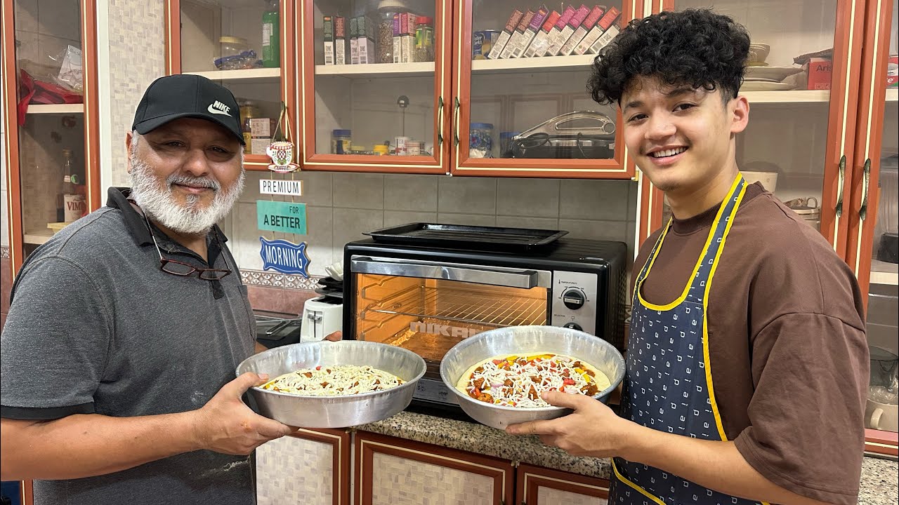 Made pizza with abbu❤️🧑🏻‍🍳||Aayoush Singh Thakuri|| Vlog:38 #aayuujanta
