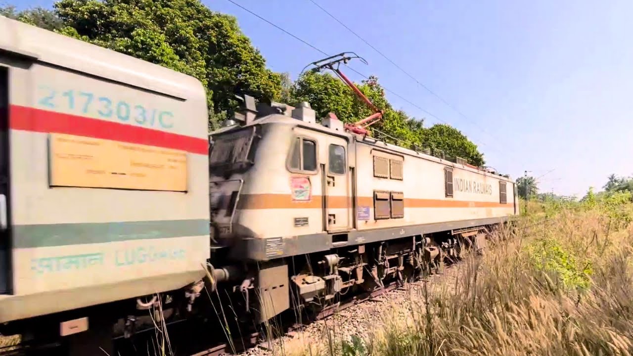 Konkan Railway - Afternoon trains blasting at speed!!