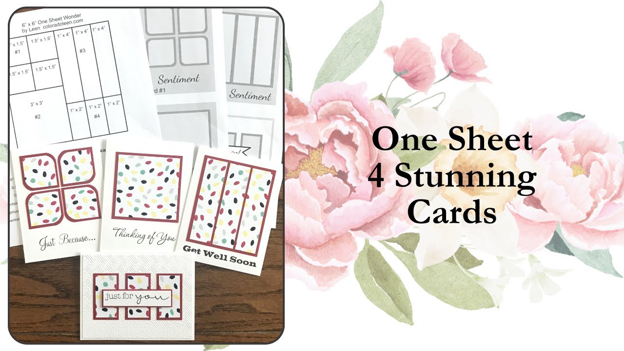 One Sheet Wonder: 4 Cards from 6x6 Paper