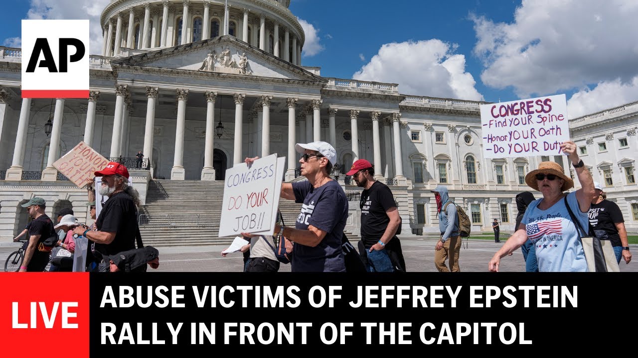 LIVE: Victims of Jeffrey Epstein hold a press conference