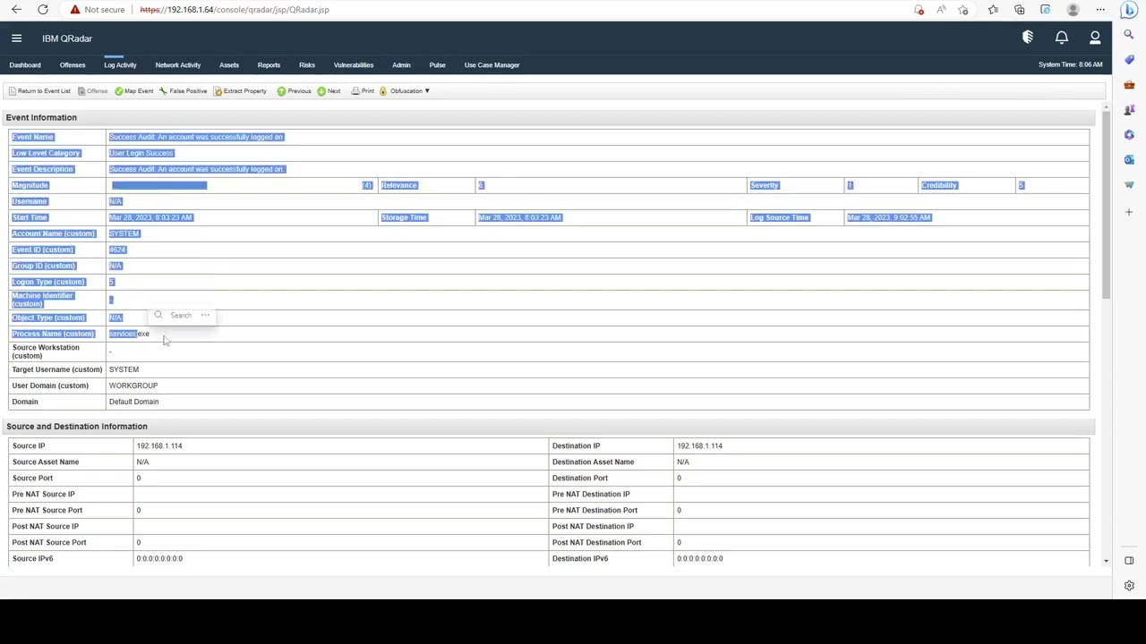 Section 2 - QRadar overview - Lecture 2: Log Activity basic searching