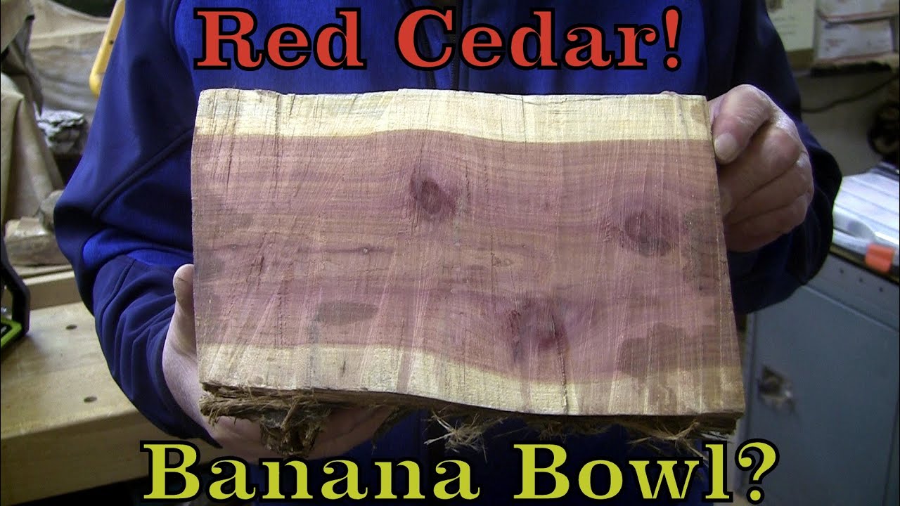 Woodturning Red Cedar 🐒 Banana Bowl! - Wood Turning