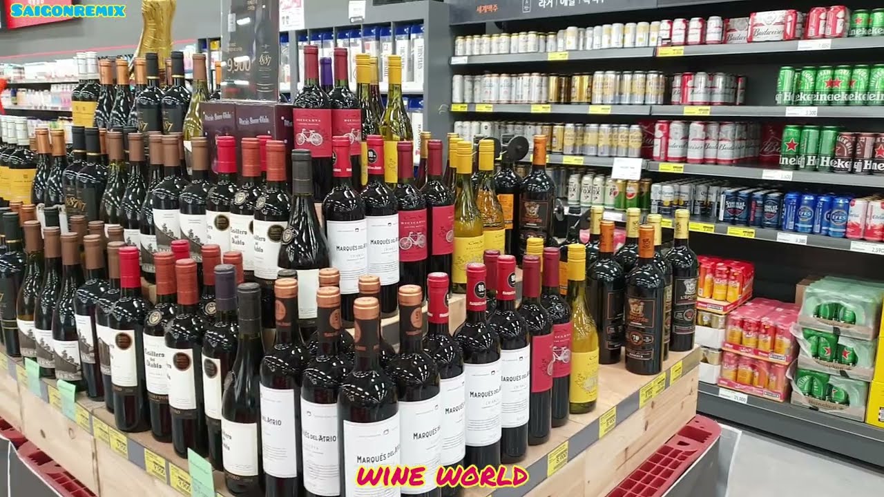 Tham quan siêu thị rượu HÀN QUỐC, KOREAN WINE  SOJU  RED WINE