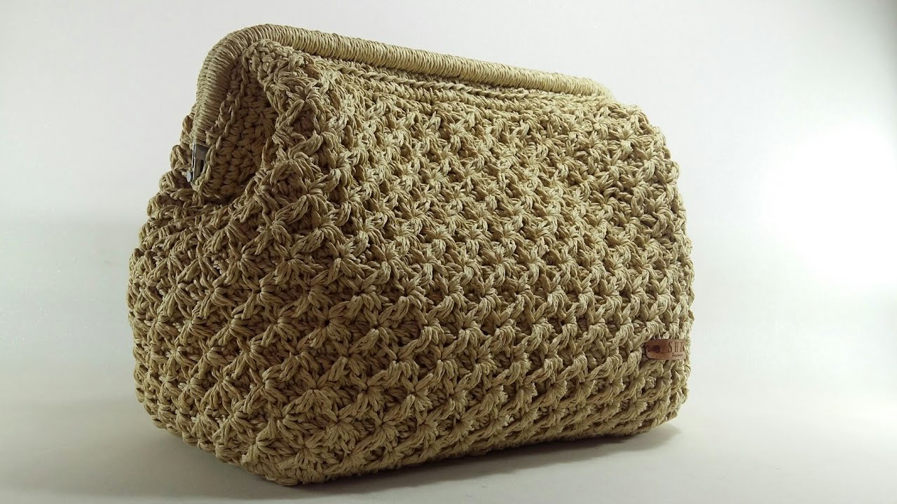 Bu Yaz Bu Modeli Sık Göreceksiniz.Kağıt İple Burzlu Yıldız Modeli Çanta.Knit Star Bag