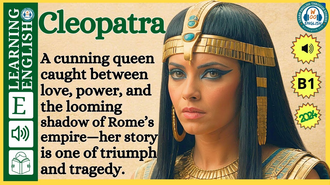 Improve your English  ⭐  Very Interesting Story - Level 3 -  Cleopatra | WooEnglish