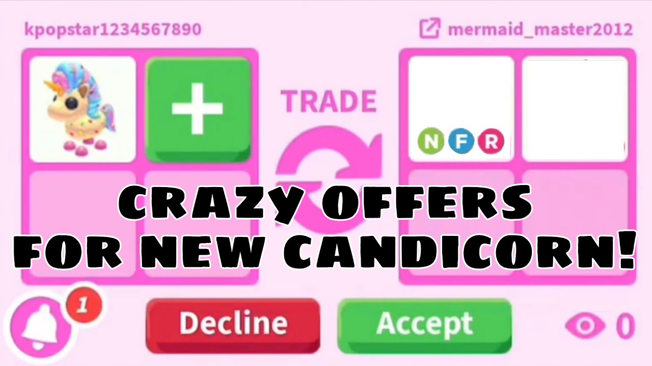 Omg 😱 what people offer for new      Unicorn in adopt me (insane)